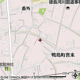 徳島県吉野川市鴨島町喜来283周辺の地図