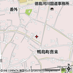 徳島県吉野川市鴨島町喜来265-1周辺の地図