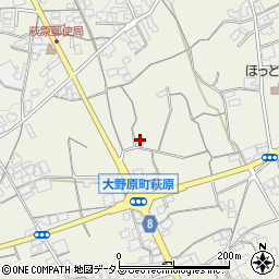 香川県観音寺市大野原町萩原1504周辺の地図