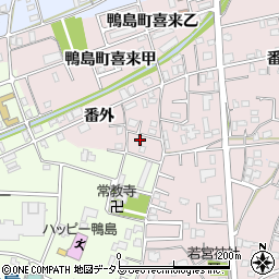 徳島県吉野川市鴨島町喜来467-13周辺の地図