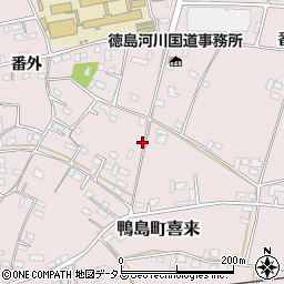 徳島県吉野川市鴨島町喜来261周辺の地図