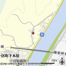 山口県下関市吉田吉田一区町下木屋周辺の地図