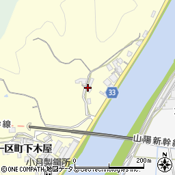 山口県下関市吉田（吉田一区町下木屋）周辺の地図