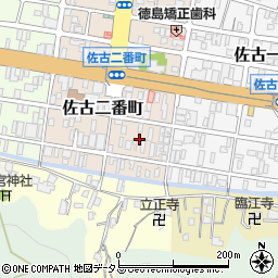 徳島県徳島市佐古二番町4周辺の地図