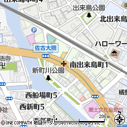 徳島県徳島市南出来島町周辺の地図
