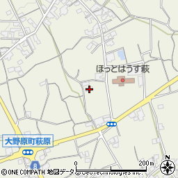 香川県観音寺市大野原町萩原2344-1周辺の地図