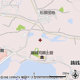 鋳銭司・郷土館周辺の地図