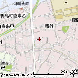 徳島県吉野川市鴨島町喜来493-4周辺の地図