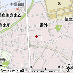 徳島県吉野川市鴨島町喜来499-20周辺の地図