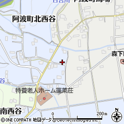 徳島県阿波市阿波町北西谷53周辺の地図