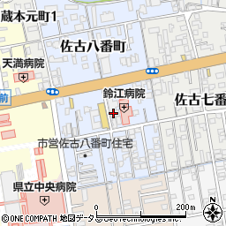 徳島県徳島市佐古八番町周辺の地図