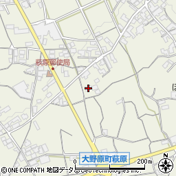 香川県観音寺市大野原町萩原1490周辺の地図