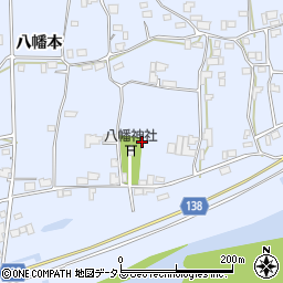 徳島県阿波市市場町香美八幡本174周辺の地図