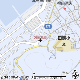 箕島漁港周辺の地図