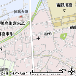 徳島県吉野川市鴨島町喜来492-2周辺の地図