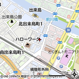 徳島県徳島市東出来島町15-1周辺の地図