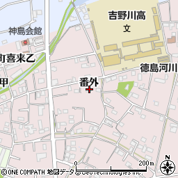 徳島県吉野川市鴨島町喜来499周辺の地図