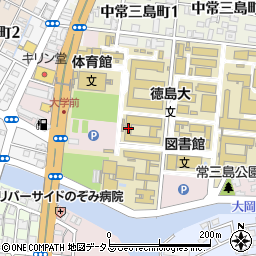 徳島大学　代表受付キャンパスライフ・健康支援センター・アクセシビリティ支援部門周辺の地図
