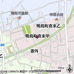 徳島県吉野川市鴨島町喜来甲周辺の地図