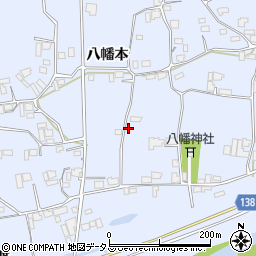 徳島県阿波市市場町香美八幡本169周辺の地図