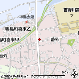 徳島県吉野川市鴨島町喜来674周辺の地図