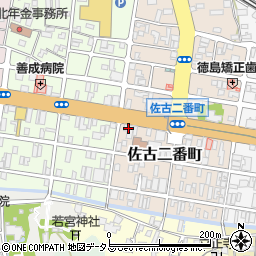 阿波銀行佐古東支店周辺の地図