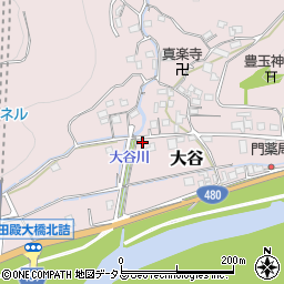 和歌山県有田郡有田川町大谷27周辺の地図
