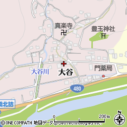 和歌山県有田郡有田川町大谷12周辺の地図