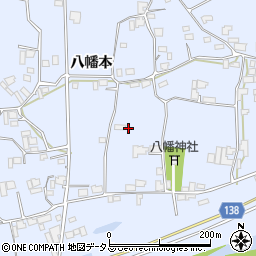 徳島県阿波市市場町香美八幡本172周辺の地図