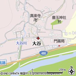 和歌山県有田郡有田川町大谷10周辺の地図