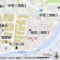愛媛銀行徳島支店家族寮周辺の地図