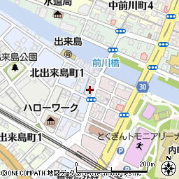 徳島県徳島市東出来島町22-2周辺の地図