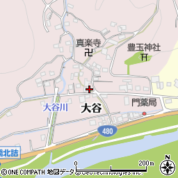 和歌山県有田郡有田川町大谷318周辺の地図