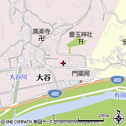 和歌山県有田郡有田川町大谷328周辺の地図