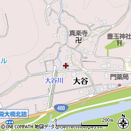 和歌山県有田郡有田川町大谷311周辺の地図