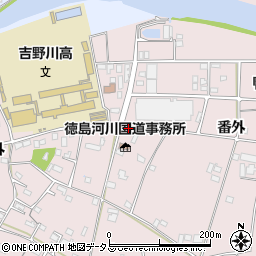 徳島県吉野川市鴨島町喜来21周辺の地図