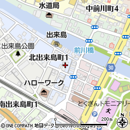 徳島県徳島市東出来島町32-2周辺の地図