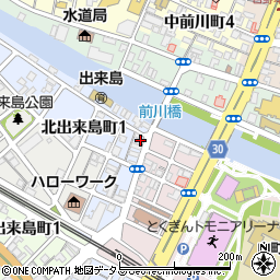 徳島県徳島市東出来島町25周辺の地図