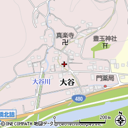 和歌山県有田郡有田川町大谷315周辺の地図