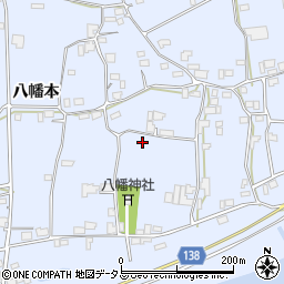 徳島県阿波市市場町香美八幡本周辺の地図