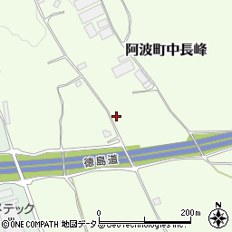 徳島県阿波市阿波町中長峰周辺の地図