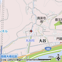 和歌山県有田郡有田川町大谷115周辺の地図