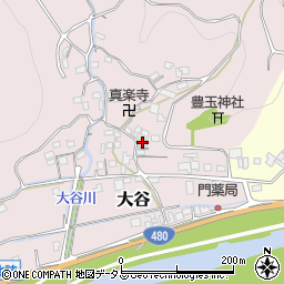 和歌山県有田郡有田川町大谷300周辺の地図