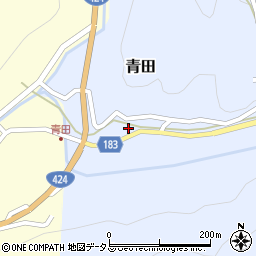 和歌山県有田郡有田川町青田19周辺の地図