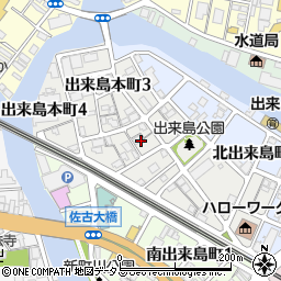 徳島県徳島市出来島本町周辺の地図