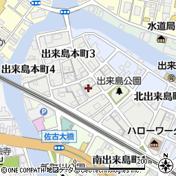 徳島県徳島市出来島本町周辺の地図