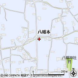 徳島県阿波市市場町香美八幡本208周辺の地図