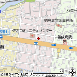 ファミリーマート佐古四番町店周辺の地図