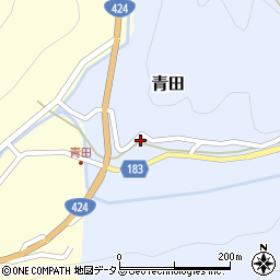 和歌山県有田郡有田川町青田20-1周辺の地図
