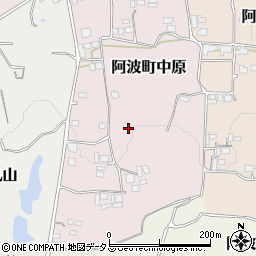 徳島県阿波市阿波町中原周辺の地図